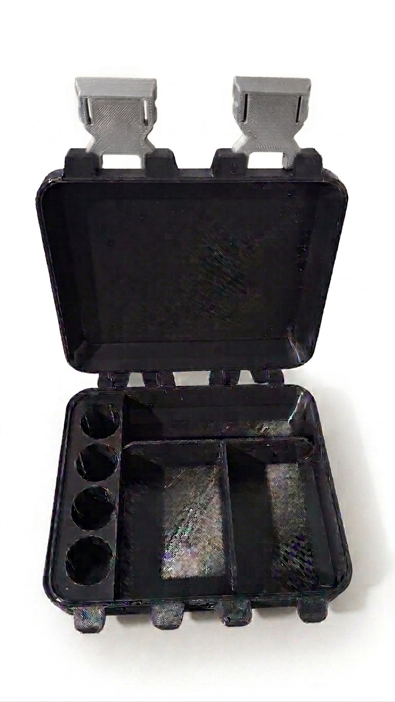 V4 com espaço para 4 bujões 10ml - Detalhes CINZA