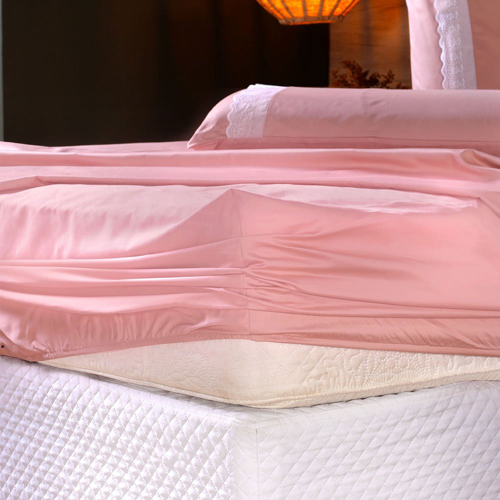 Jogo de Lençol King 100% Algodão 400 Fios 4 Peças Rose - Premium