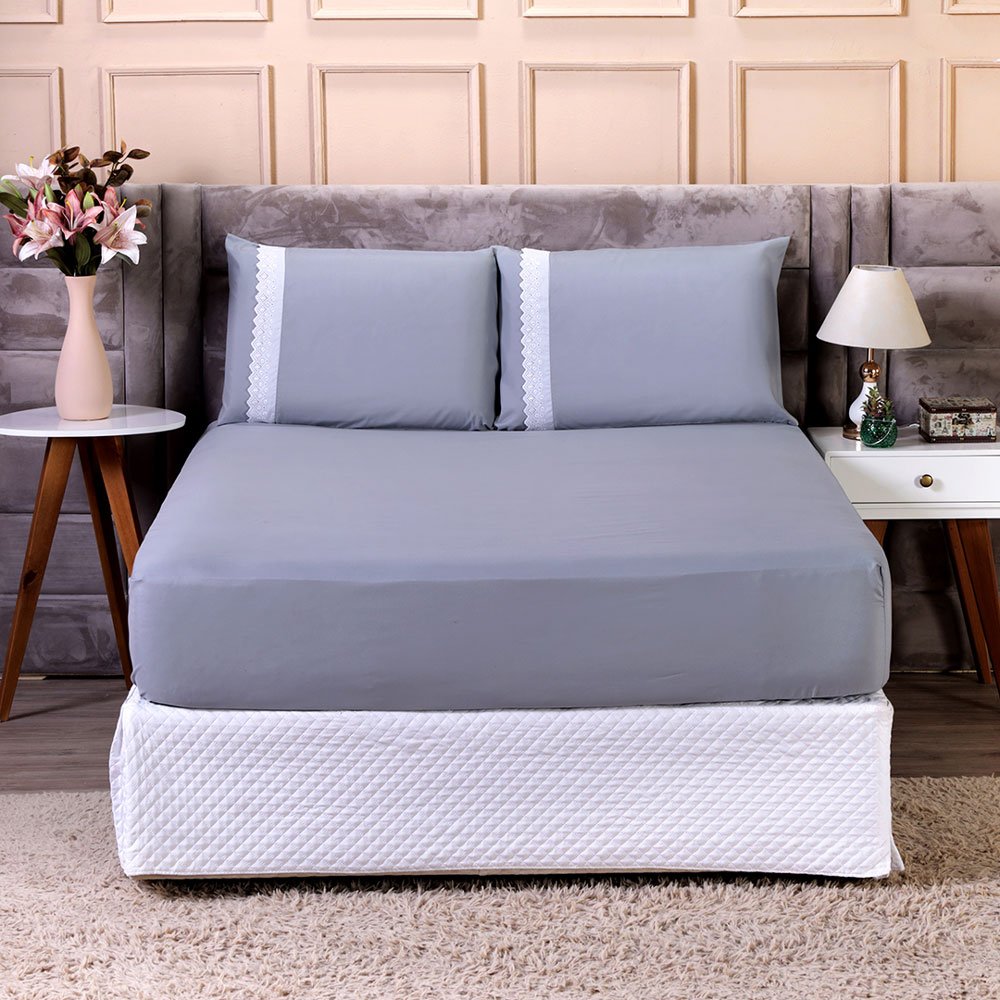 Jogo de Lençol Queen 3 Peças 200 Fios - Light