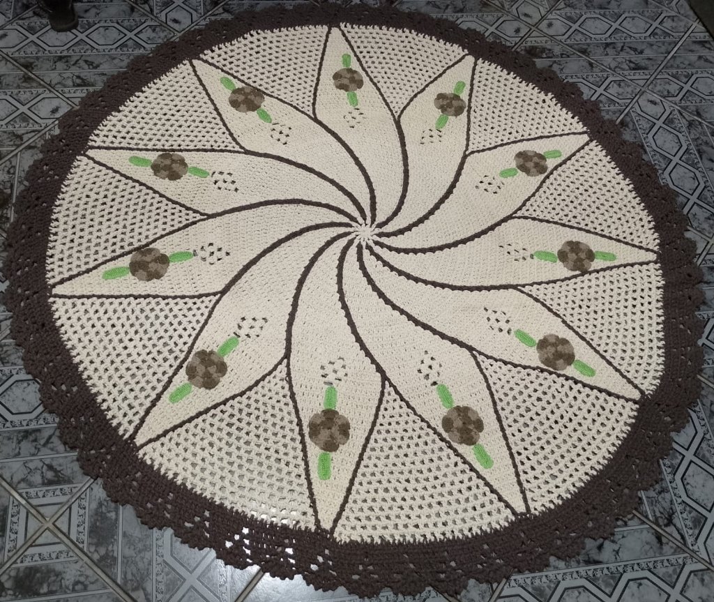 Tapete Redondo com Borda