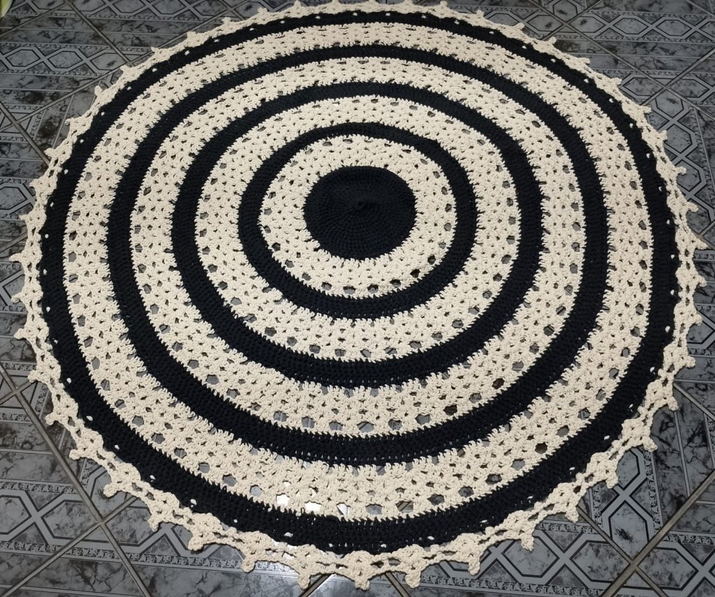 Tapete Redondo para Sala Listrado