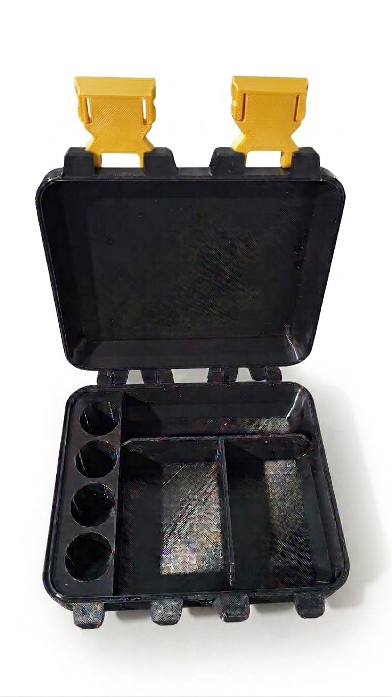 V4 com espaço para 4 bujões 10ml - Detalhes AMARELO