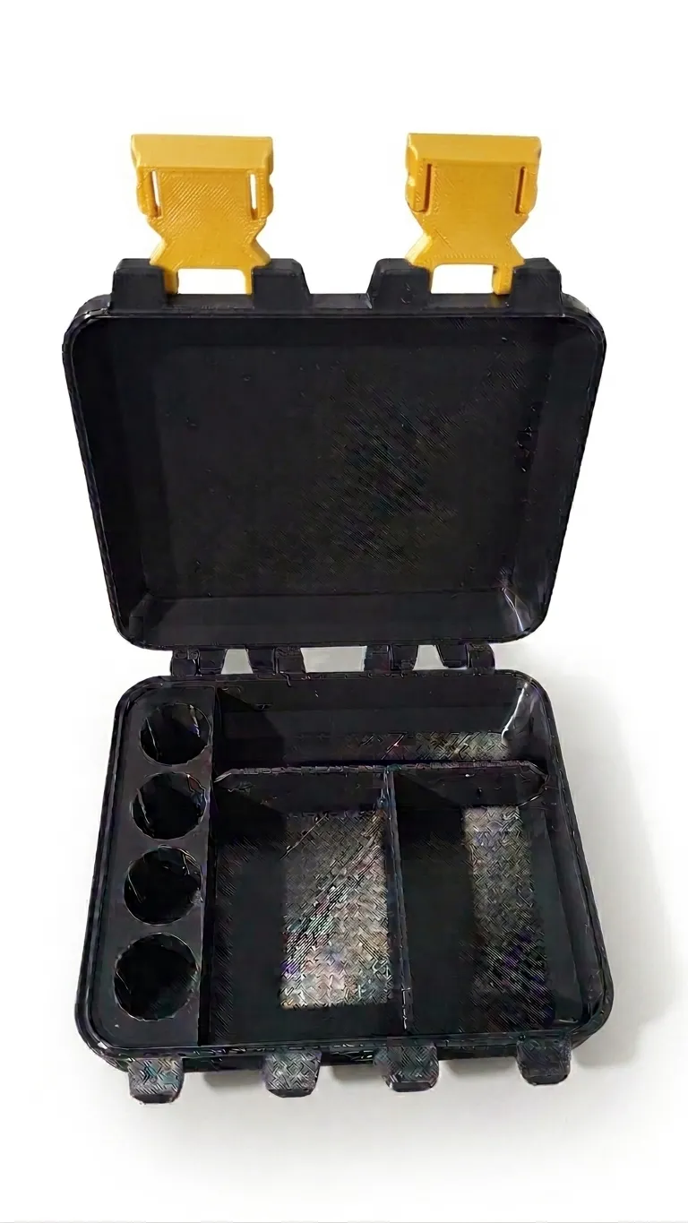 V4 com espaço para 4 bujões 10ml - Detalhes AMARELO